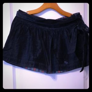 Navy Velvet Abercrombie Miniskirt